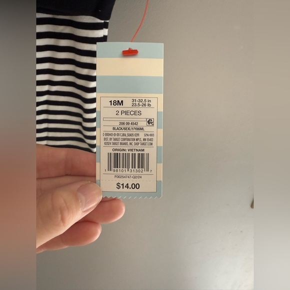 Cat & Jack Baby Milk Monster Halloween Matching Set SZ 18M Black White New - Picture 4 of 5